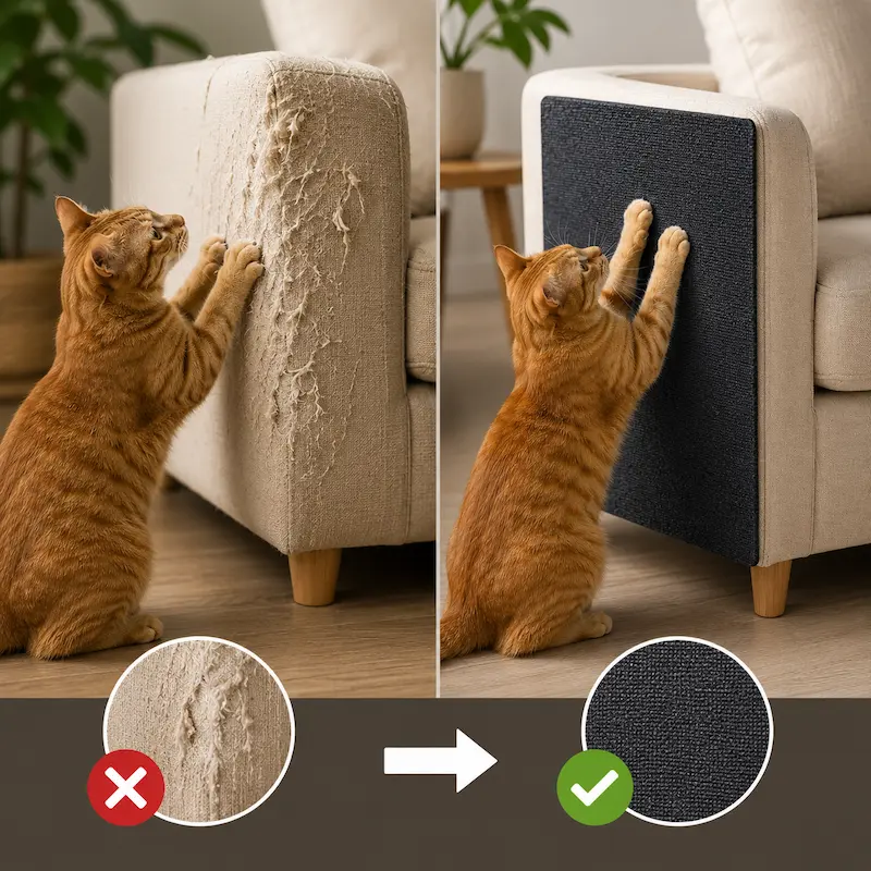 Griffoir chat canapé – Protection & griffage | SofaGuard