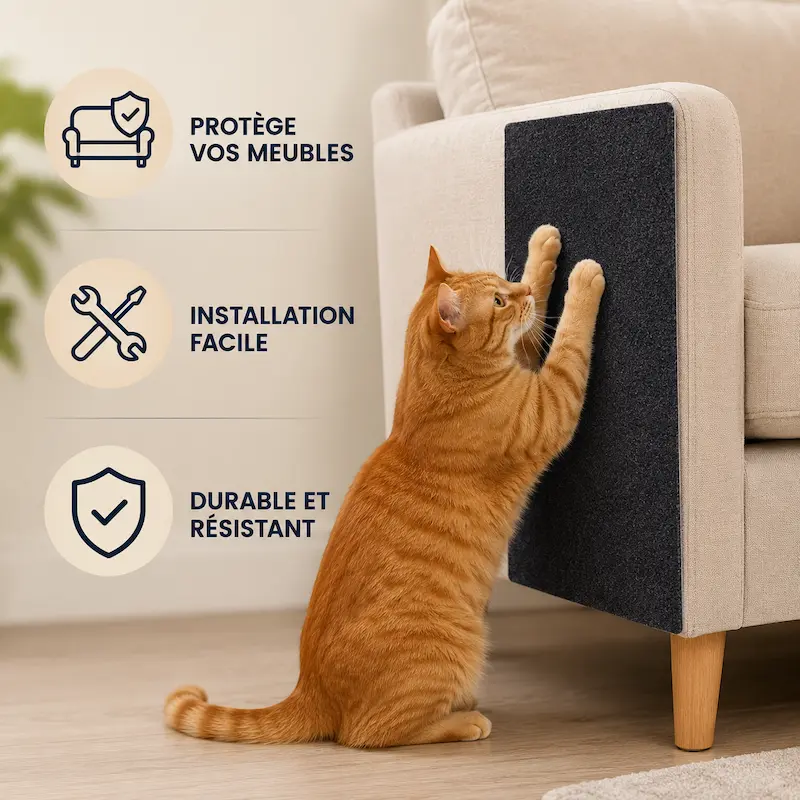 Griffoir chat canapé – Protection & griffage | SofaGuard