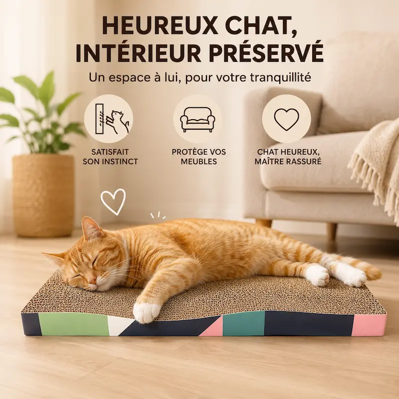 Griffoir chat en carton - Solide et pratique | ScratchBoard