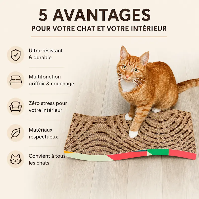 Griffoir chat en carton - Solide et pratique | ScratchBoard