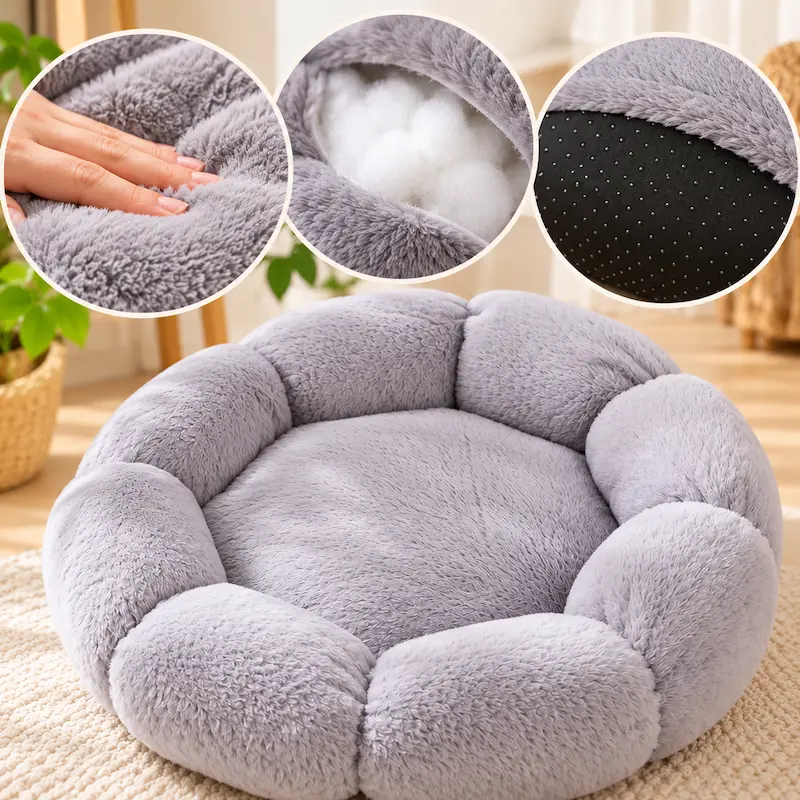 Panier chat forme fleur - Confort absolu | PetalNes