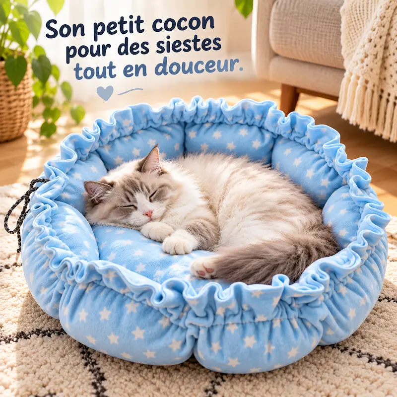 Coussin douillet pour chat - Cocoon de confort | CozyPaws