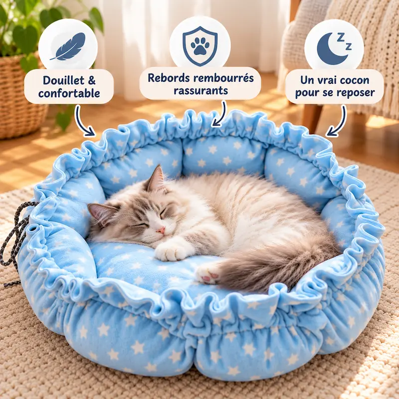 Coussin douillet pour chat - Cocoon de confort | CozyPaws