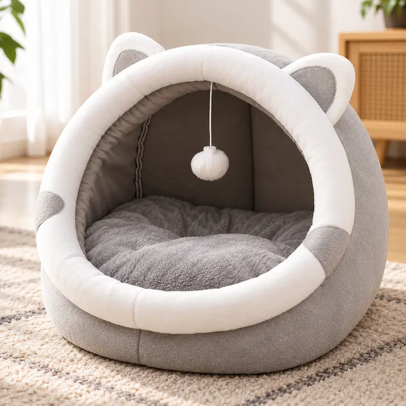 Panier fermé pour chat - Refuge calme et cosy | CozyHide