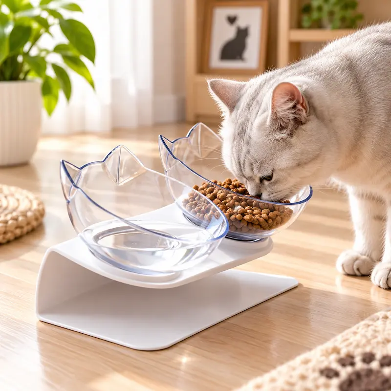 Gamelle inclinée pour chat - Posture idéale et confort | EasyTilt