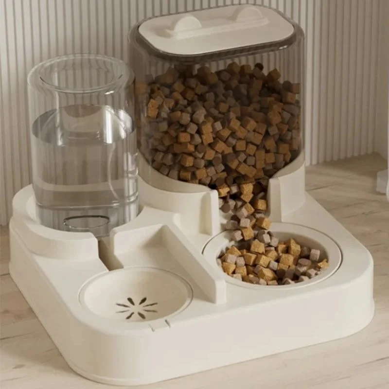 Distributeur croquettes chat - Avec fontaine à eau