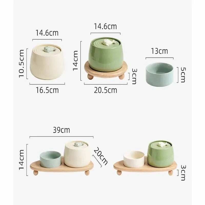 Fontaine à eau céramique chat - Design & pureté | CeramiFlow