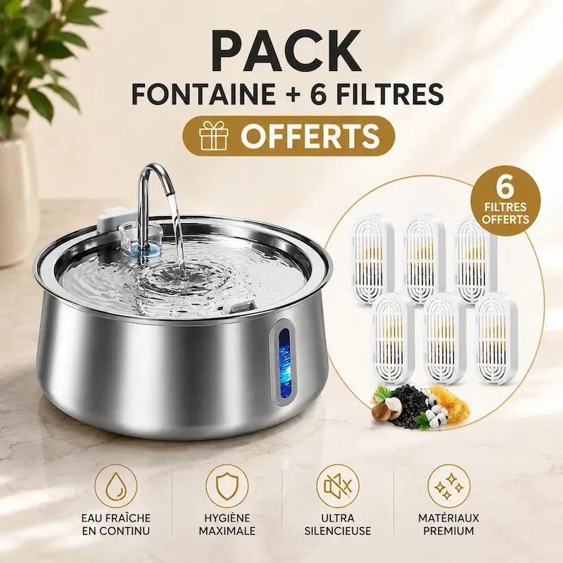 Fontaine à eau chat inox 4L – Hygiène maximale | FéliInox