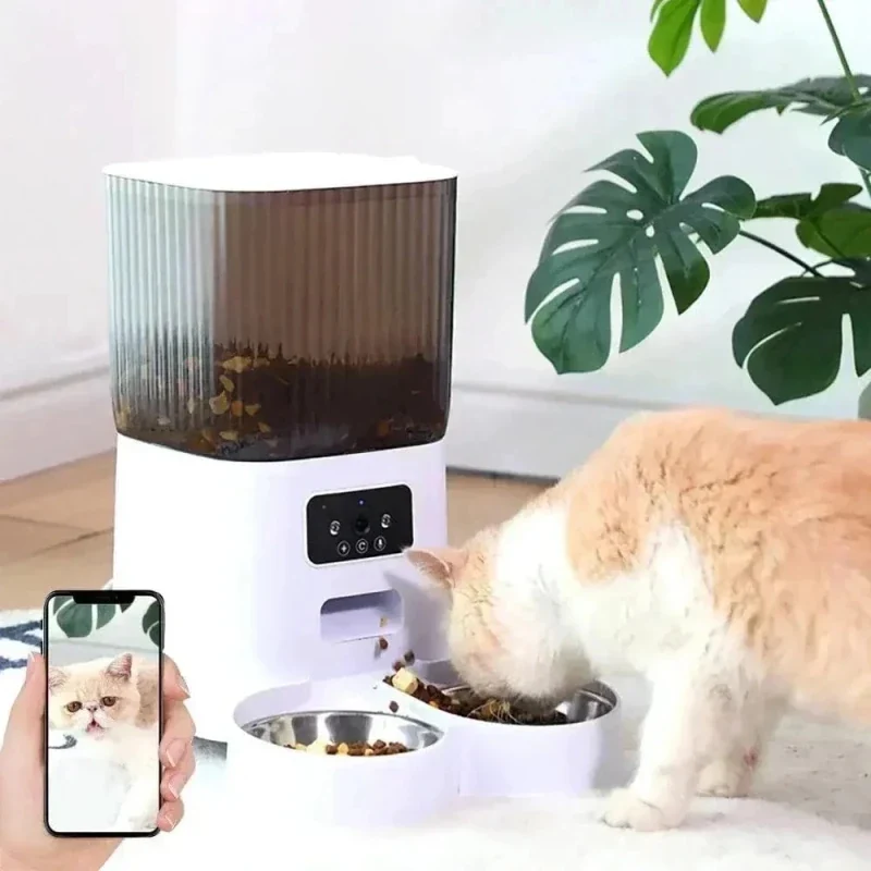 Distributeur de croquettes pour chat avec caméra | Petivue
