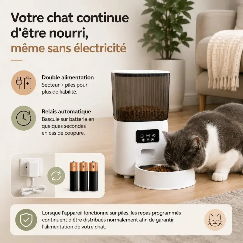 Distributeur de croquettes pour chat avec caméra | Petivue
