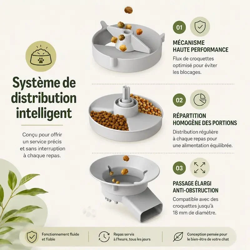 Distributeur de croquettes pour chat avec caméra | Petivue