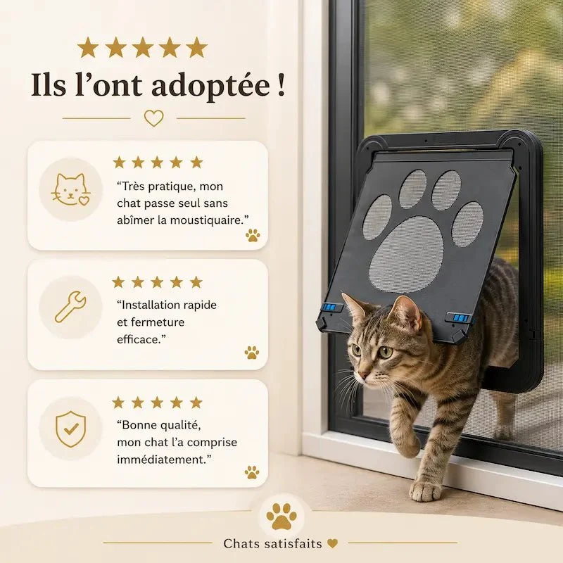Chatière moustiquaire - Accès sans effort | QuickDoor