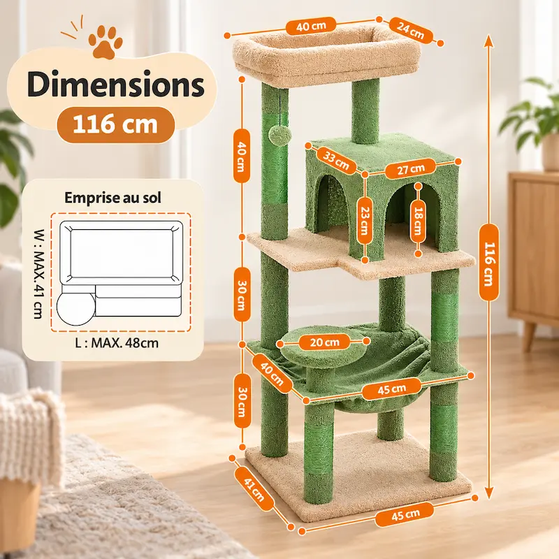 Arbre à chat solide - Résistant & durable | Catfort