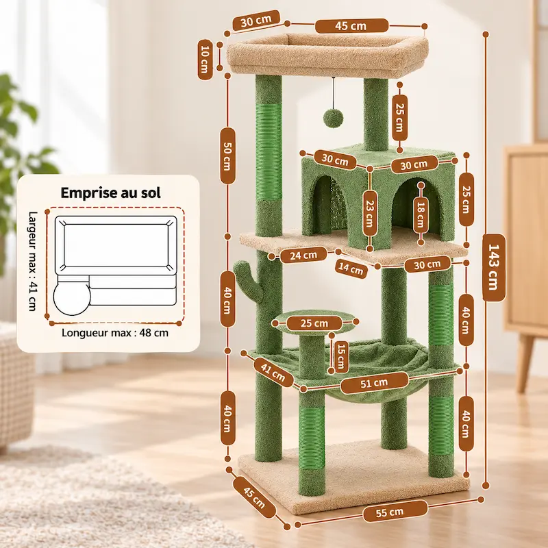 Arbre à chat solide - Résistant & durable | Catfort