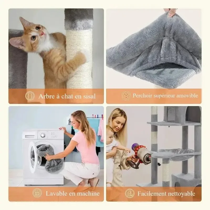 Arbre à chat XXL - Ultra stable | Pawtower