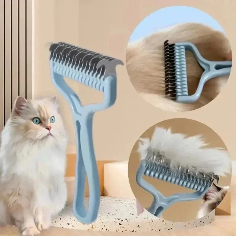 Brosse double face chat - Démêle & lisse en 1 geste | DualPurr