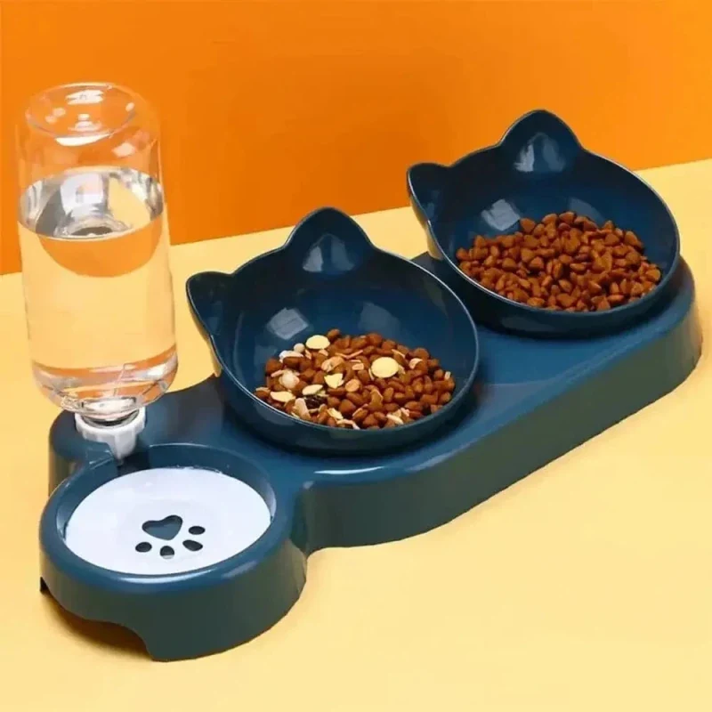 Gamelle double pour chat - Double bol incliné | DailyBowl