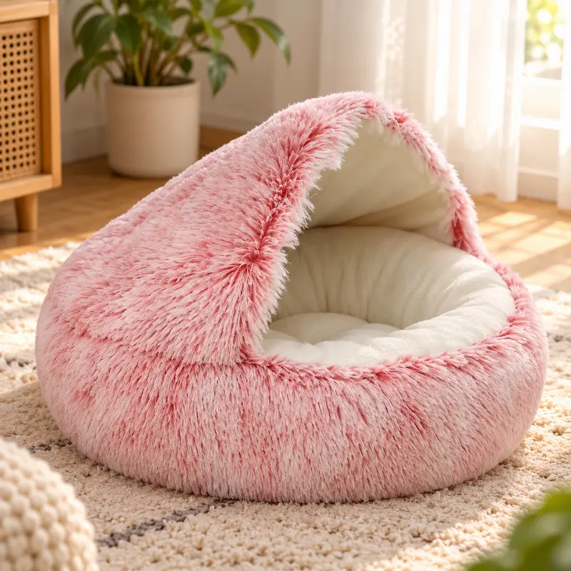 Panier rond pour chat - Peluche douce - | CuzyNest