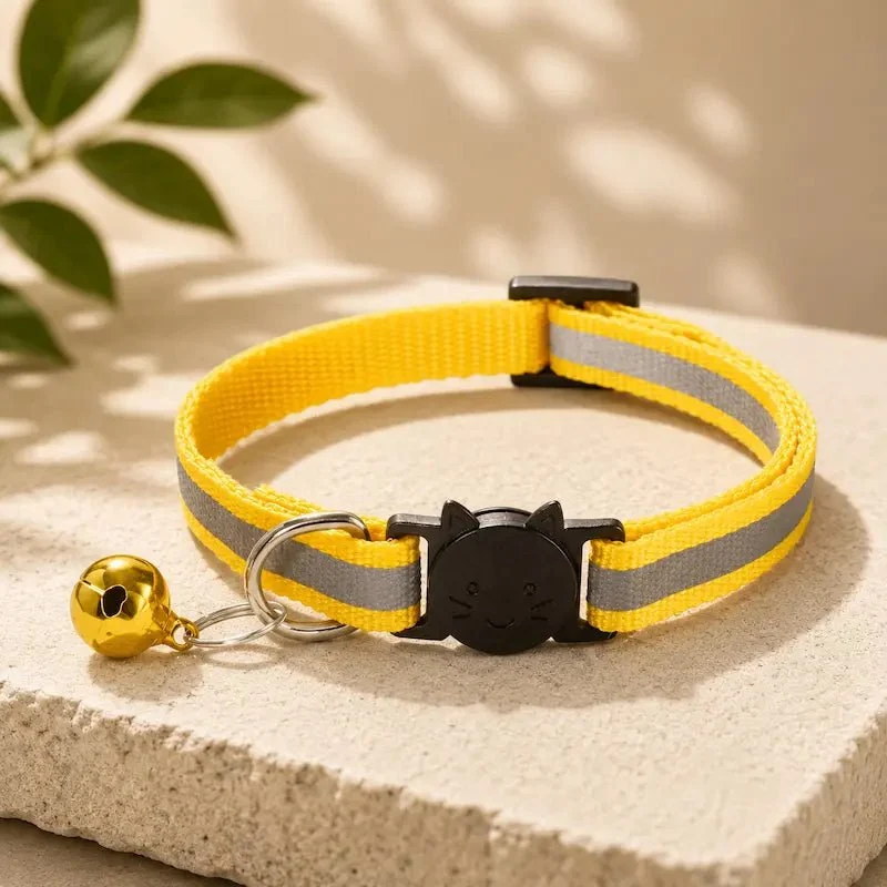Collier clochette chat réfléchissant – Visibilité nuit | GlowBell