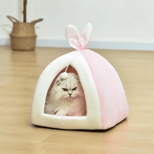 cabane pour chat oreilles de lapin