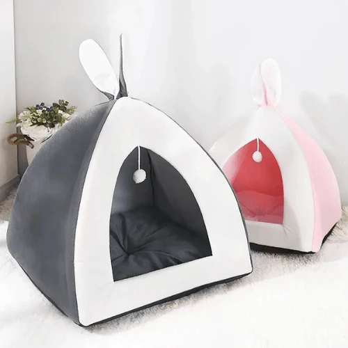 cabane pour chat oreilles de lapin
