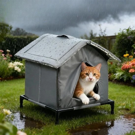 niche exterieur pour chat surélevée