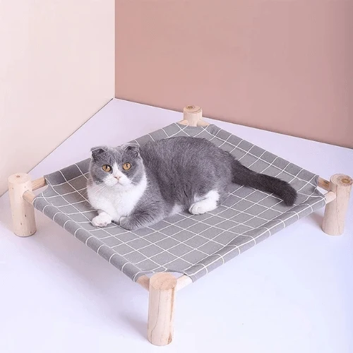 hamac pour chat bois et toile