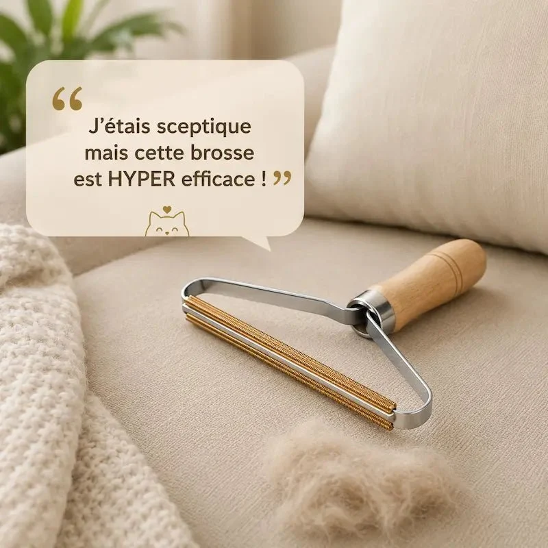 Brosse anti-poils chat - 90 % de poils en moins | FurAway