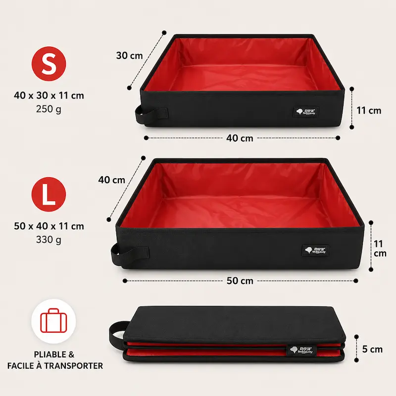 Litière de voyage - Pliable et transportable | TravelBox