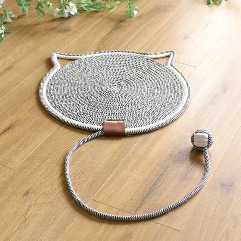 tapis chat griffoir rond