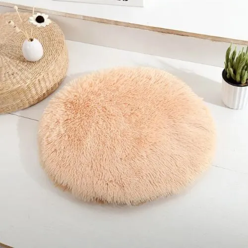 coussin à chat rond doux