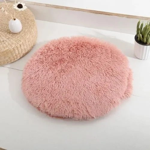 coussin à chat rond doux