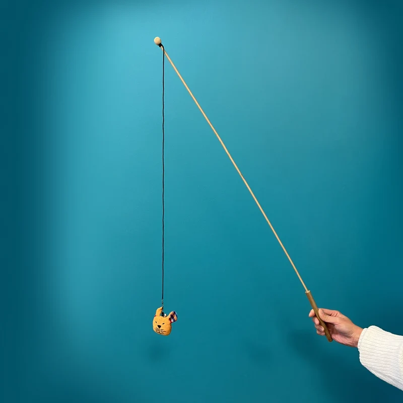 Canne à pêche pour chats - pièce unique pour jouer - Martin Sellier