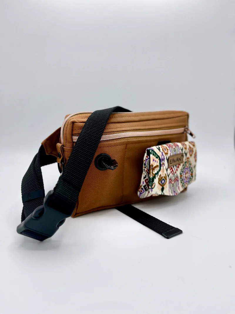 Ensemble Sac banane et pochette à friandises amovible pour chien - Modèle Eugénie