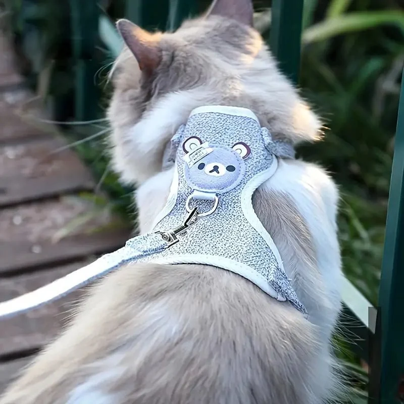 Harnais pour chat - Motif ourson