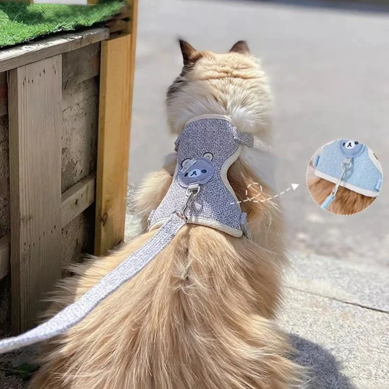 Harnais pour chat - Motif ourson