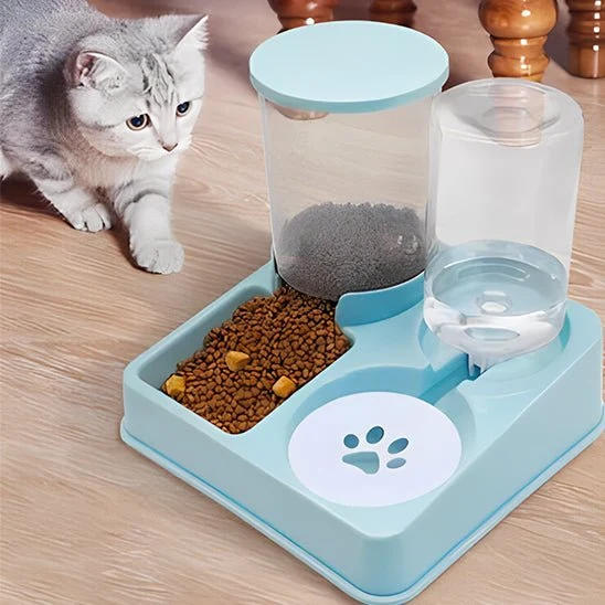 Distributeur eau et croquette chat – 2 en 1