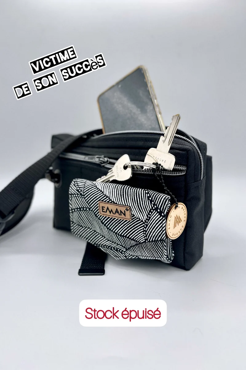 Ensemble Sac banane et pochette à friandises amovible pour chien - Modèle Iraty