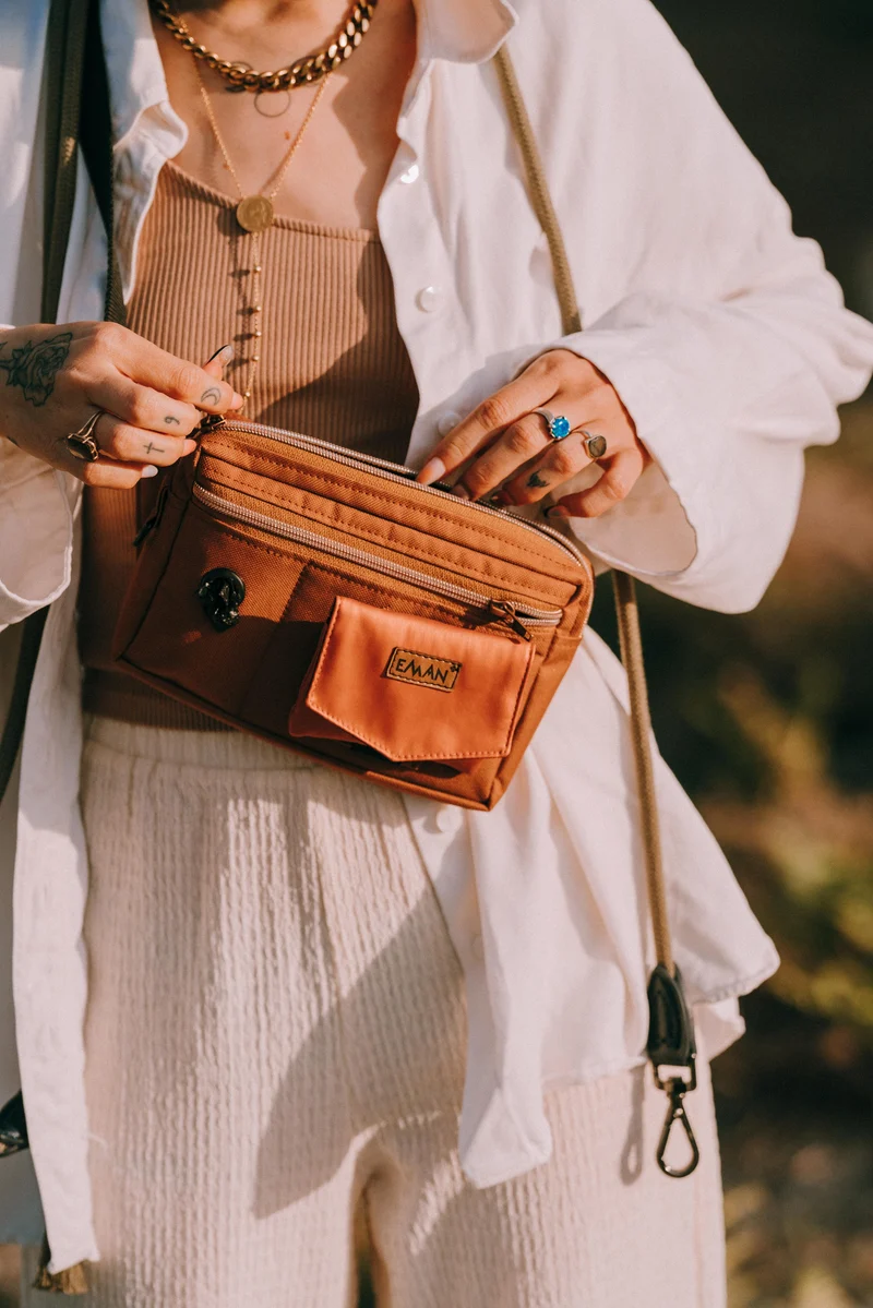 Ensemble Sac banane pochette à friandises amovible pour chien - Modèle Ilbarritz
