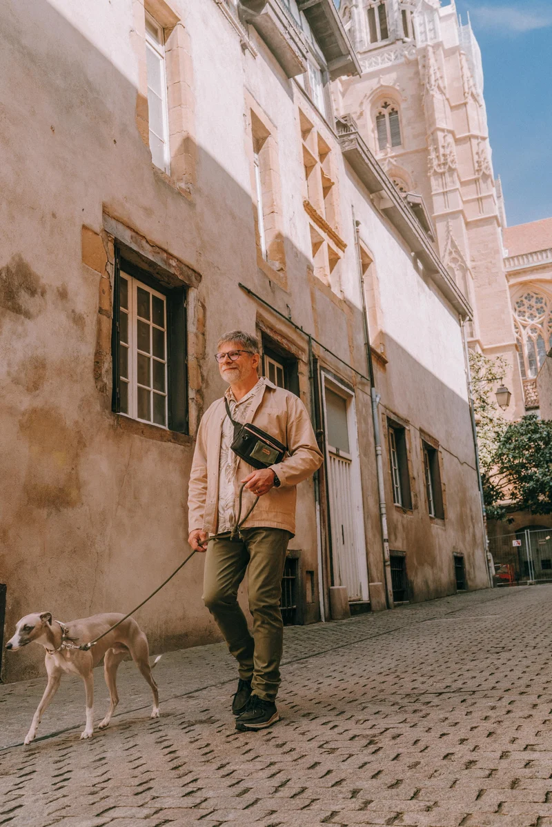 Ensemble Sac banane et pochette à friandises amovible pour chien - Modèle Rhune