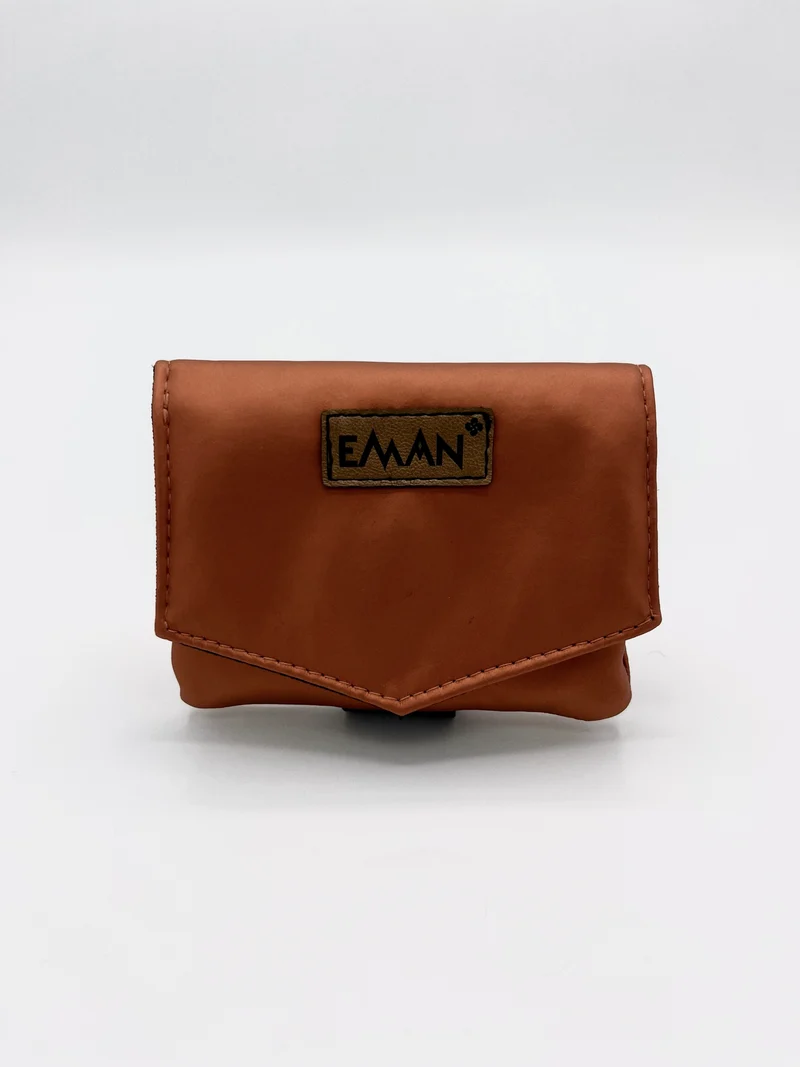 Pochette à friandises pour chiens - Bracelet de balade - Modèle Ciré cuivre