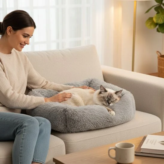 coussin pour chats apaisant