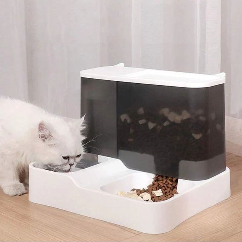Distributeur de croquettes pour chat - 2 en 1