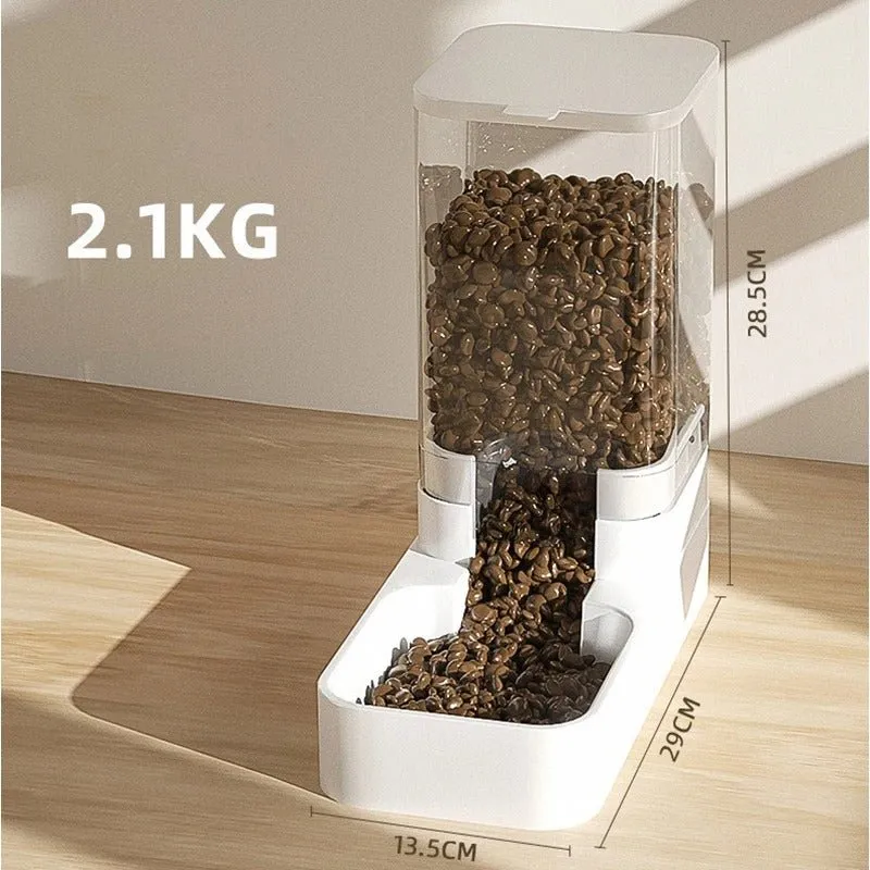 Distributeur de croquettes pour chat - Transparent et antidérapant