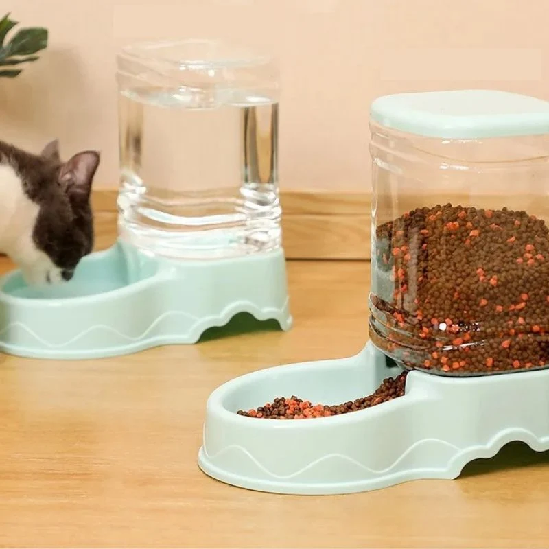 Distributeur croquettes et eau pour chat - Grande capacité