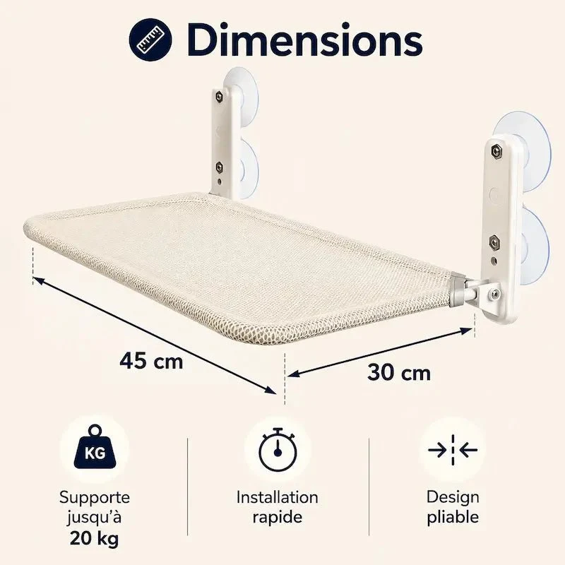 Hamac pliable pour chat - Gain de place | FoldHamac
