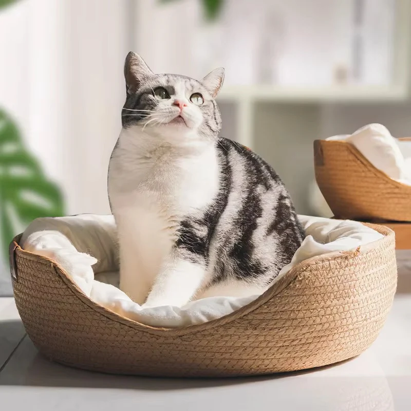 Panier osier chat - Bamboo Sofa
