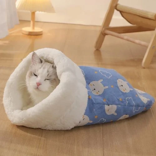 sac de couchage chat chaud