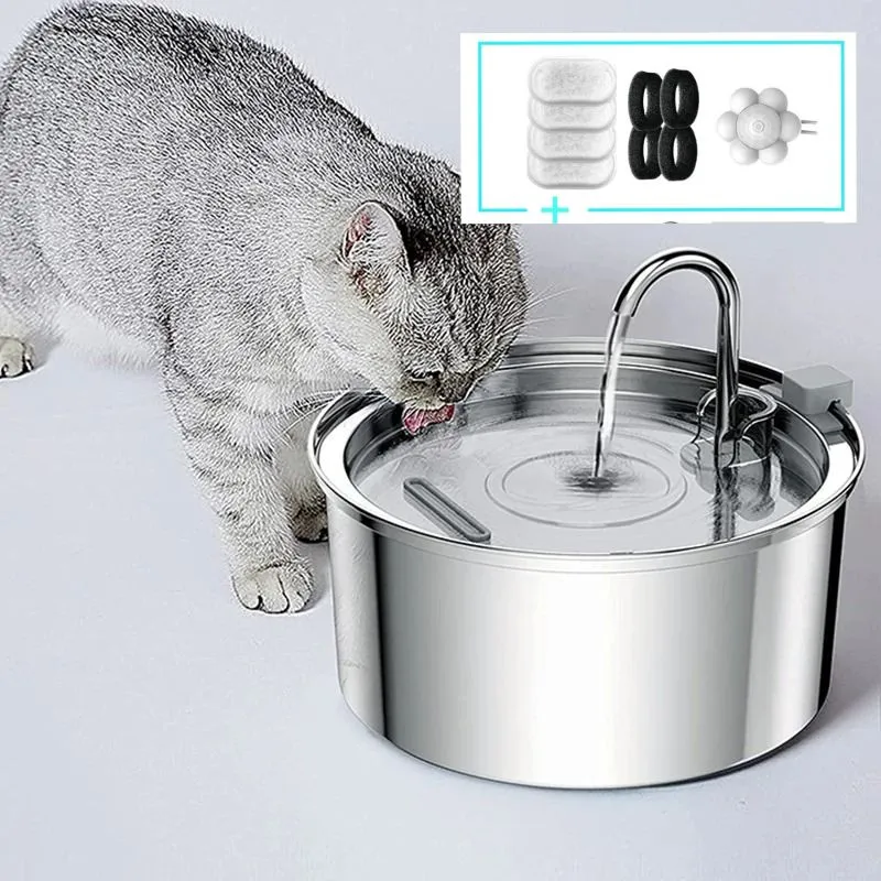 FONTAINE A EAU CHAT- AUTOMATIQUE EN ACIER (3L)