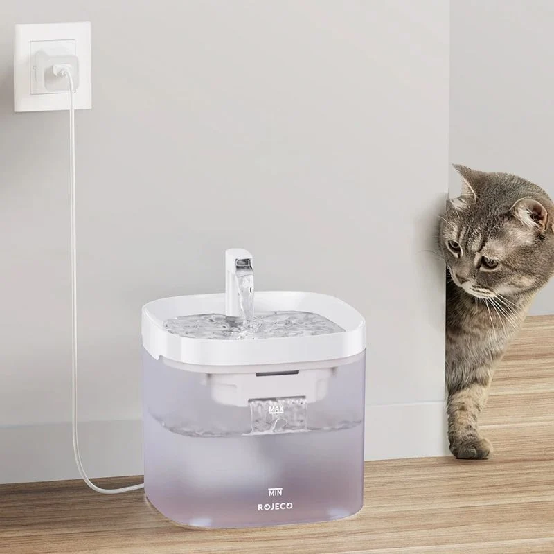 FONTAINE À EAU POUR CHAT - AUTOMATIQUE TRANSPARENTE (1,5 L)